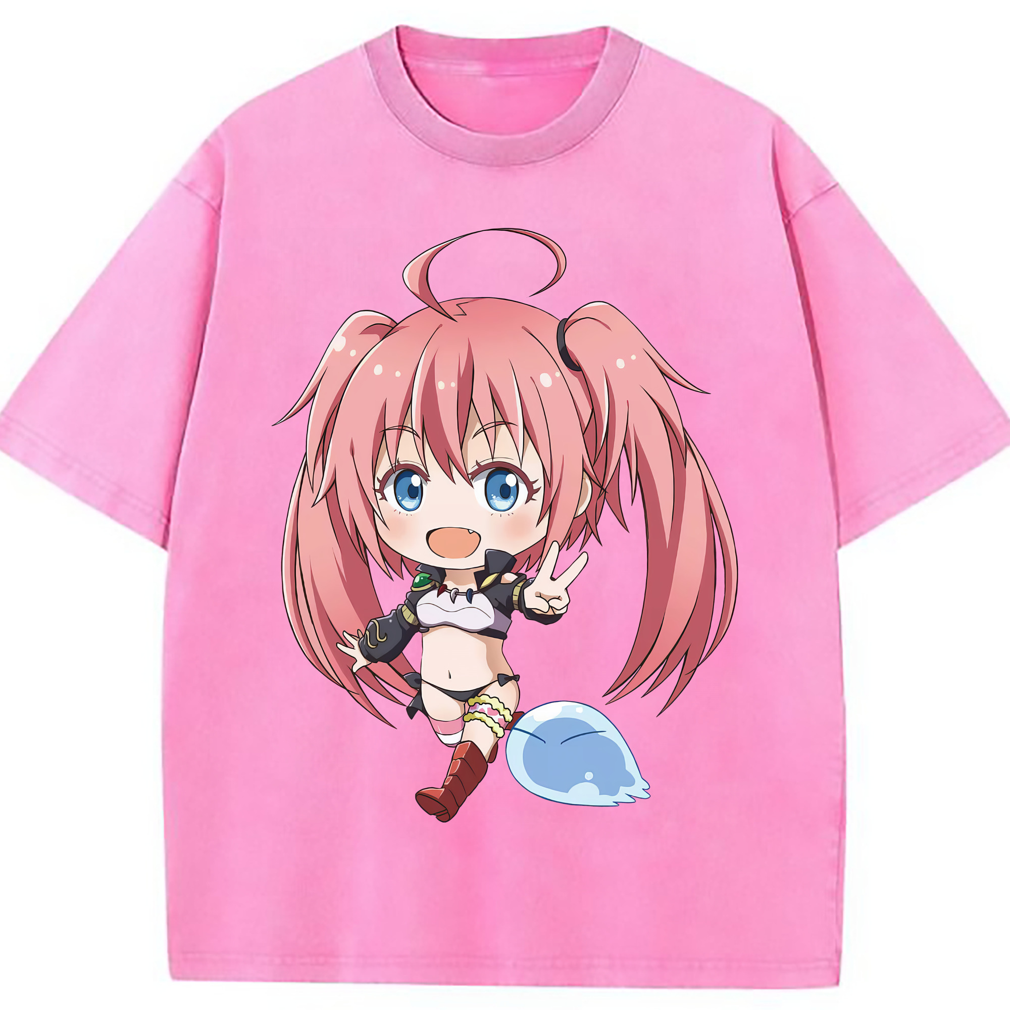 （画像用） 転スラ Regarding Reincarnated to Slime 綿100% ヴィンテージ風 半袖Tシャツ（フロントプリント）